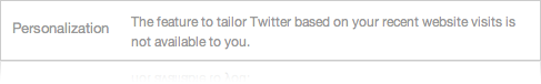 Twitter personalization