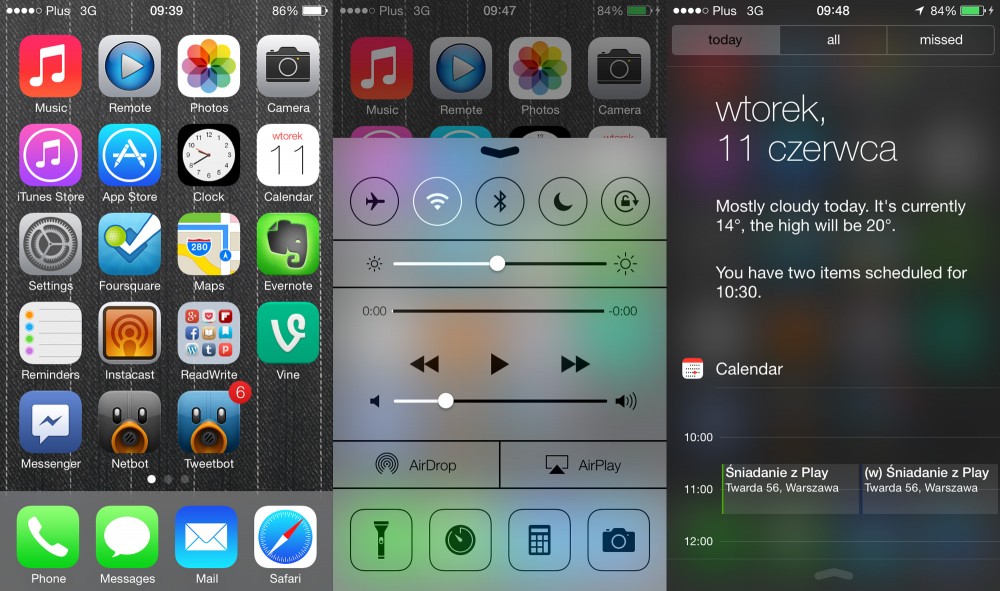 iOS 7 b1 Home Control Notifications