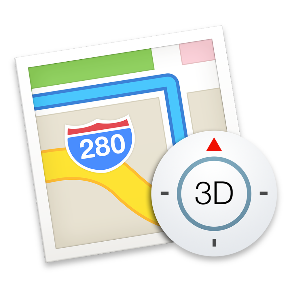 Maps icon OS X Yosemite 1024px