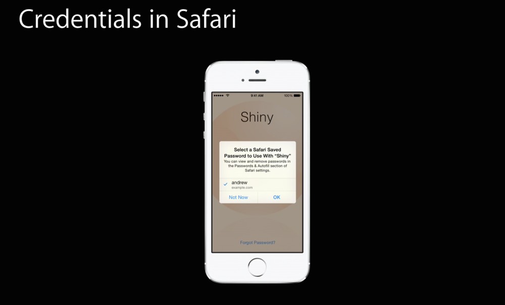 Safari autofil credentials iOS 8