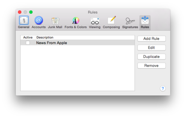 Yosemite DP6 Mail Prefs