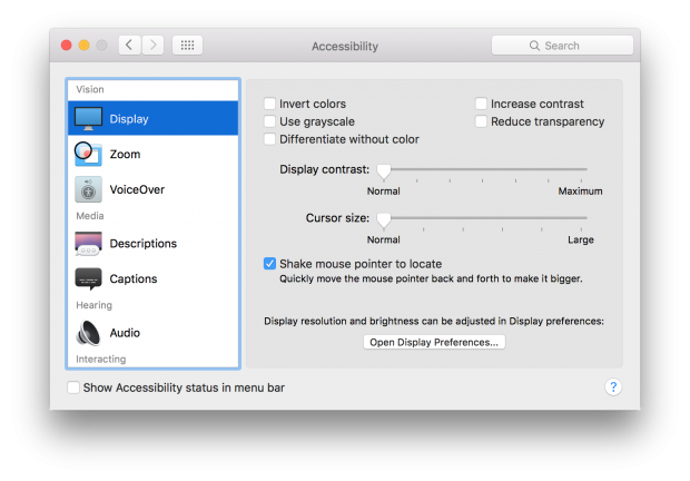 OS X El Capitan beta 7 Display Prefs