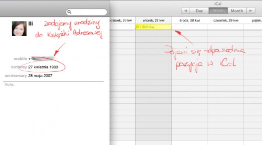 iCal and Address Book - birthday